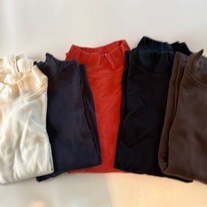 5 Mock Turtle Necks sold as a group